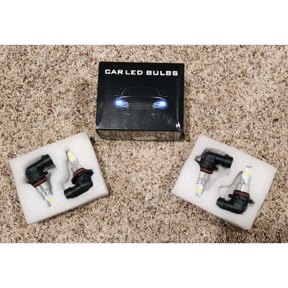 9005 9006 LED Headlights Bulbs 10000K High Low Beam Kit Combo Super White Bright - Picture 8 of 9